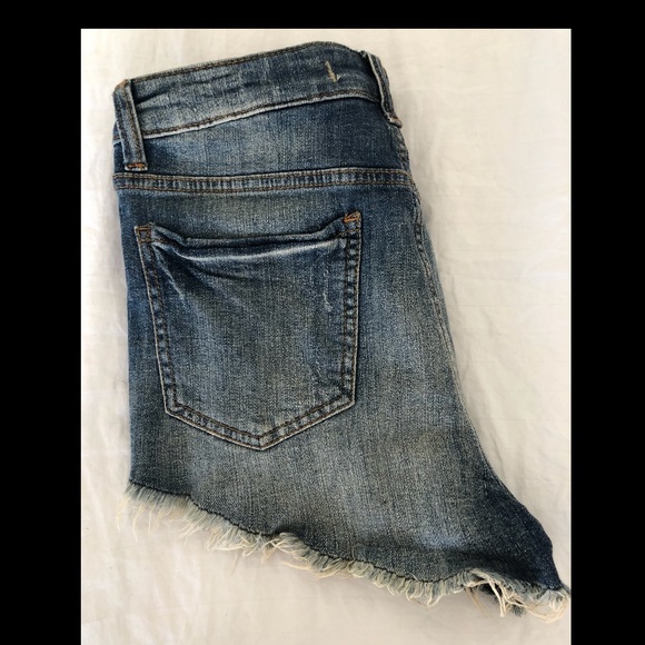 High Rise Ripped Jean Shorts - Picture 3 of 3